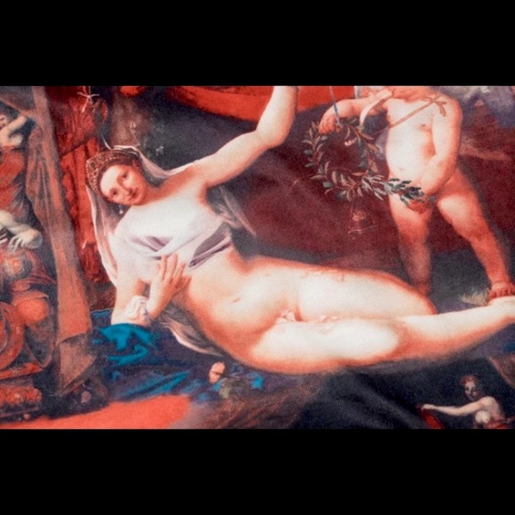 Renaissance art print side tie mini dress - Picture 10 of 13